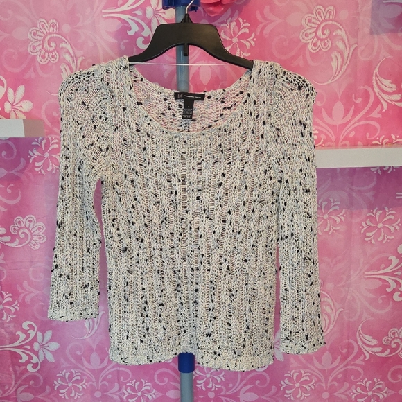 INC International Concepts Tops - New York & Company White Textured Knit Top